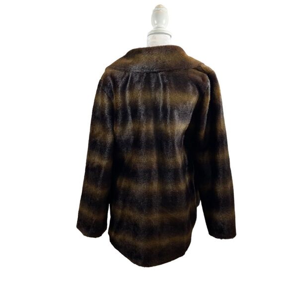 Bisou Bisou brand Faux Fur and Faux Suede Lightweight Jacket Size Medium - Picture 9 of 13